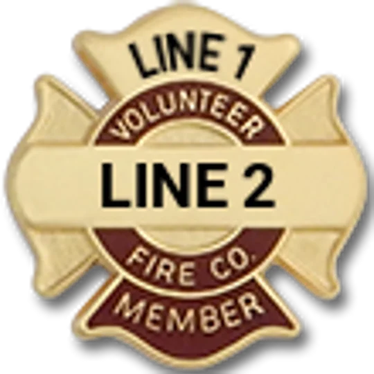 Custom Engraved Maltese Cross Tac Volunteer Fire Co Member