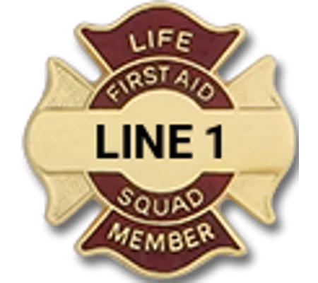 Custom Engraved Maltese Cross Tac Life Member First Aid Squad