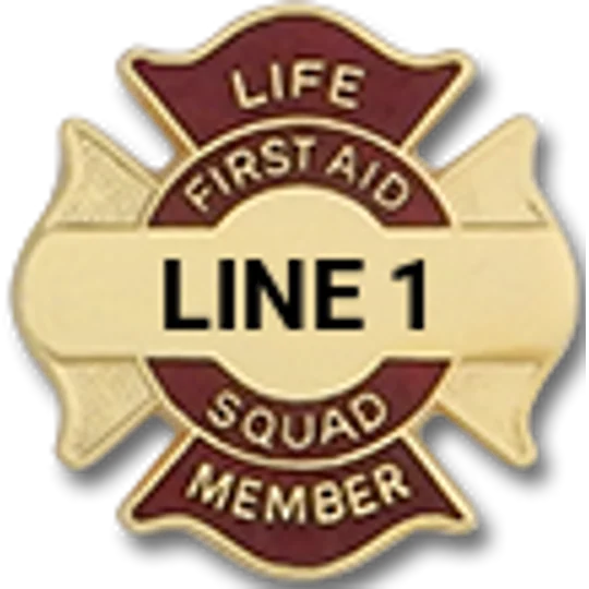 Custom Engraved Maltese Cross Tac Life Member First Aid Squad