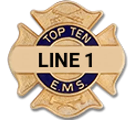 Custom Engraved Maltese Cross Tac Top Ten EMS