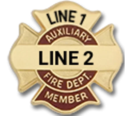 Custom Engraved Maltese Cross Tac Auxiliary Fire Dept Member