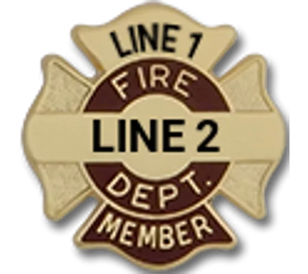 Custom Engraved Maltese Cross Tac Fire Dept Member