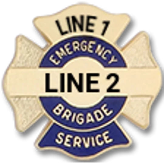 Custom Engraved Maltese Cross Tac Emergency Brigade Service