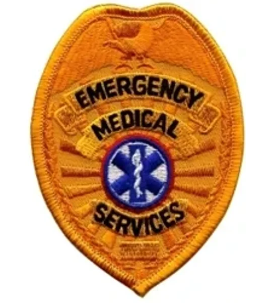 Emergency Medical Services Badge Patch Gold