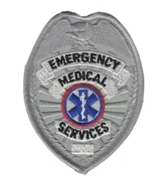 Emergency Medical Services Badge Patch Silver