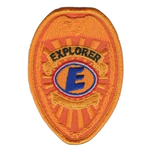 Police Breast Badge Patch Law Enforcement Explorer Gold