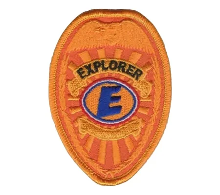 Police Breast Badge Patch Law Enforcement Explorer Gold