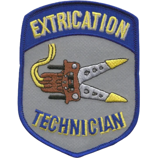 Extrication Technician Jaws of Life Shoulder Patch Reflective