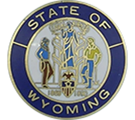 Collar Insignia Tac Pin State Seal WY Wyoming
