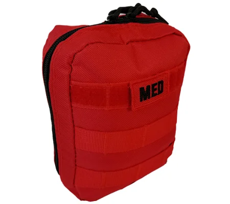 Tactical MOLLE Trauma First Aid Pouch Nylon Red