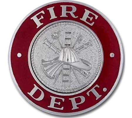 Round Disc Hat Pin Fire Dept