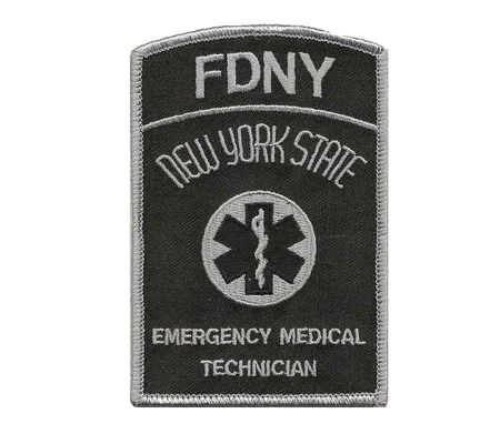 NY New York NYFD Emergency Medical Technician Shoulder Patch Subdued
