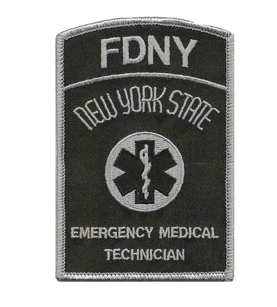 NY New York NYFD Emergency Medical Technician Shoulder Patch Subdued