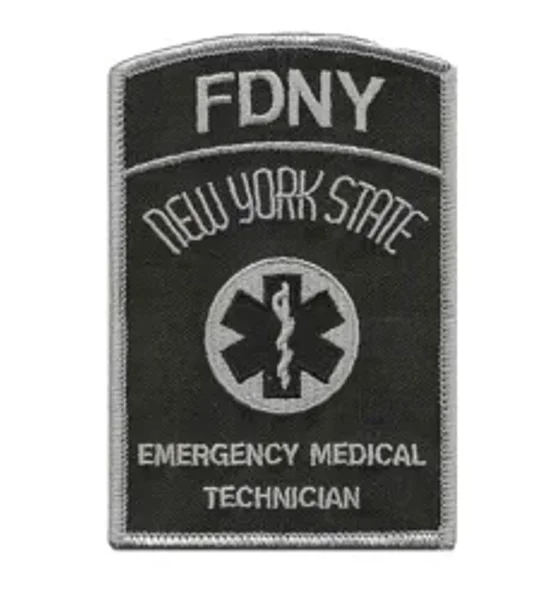 NY New York NYFD Emergency Medical Technician Shoulder Patch Subdued