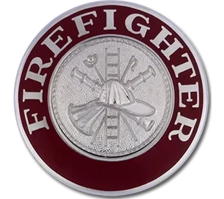Round Disc Hat Pin Firefighter