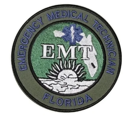 FL Florida EMT Emergency Medical Technician Patch OD Green