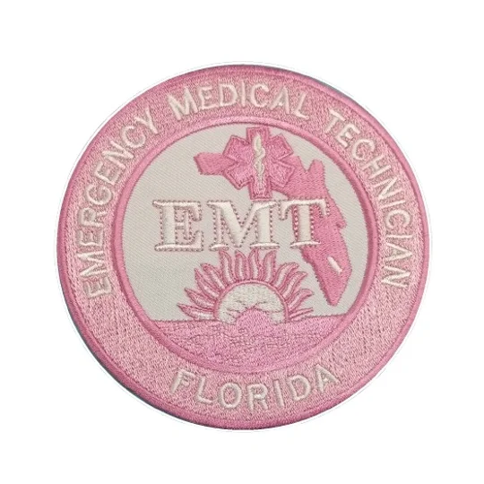 FL Florida EMT Emergency Medical Technician Patch Pink