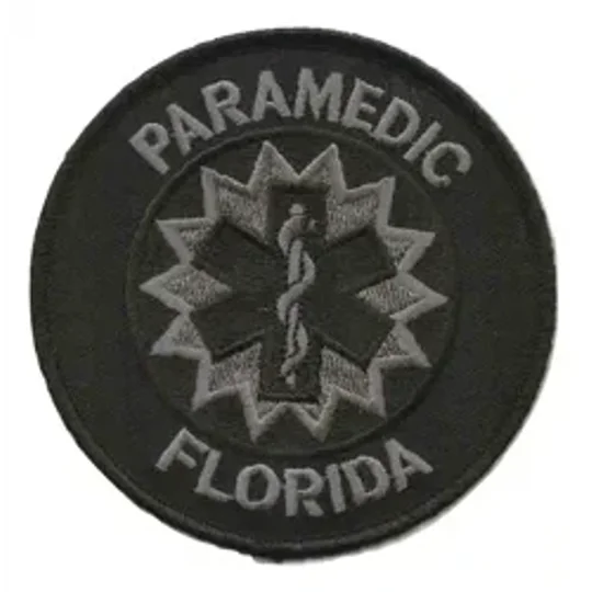 FL Florida EMT Emergency Paramedic Patch Subdued Velcro