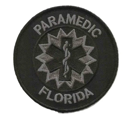 FL Florida EMT Emergency Paramedic Patch Subdued 4 Inch