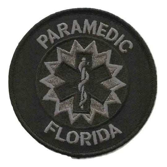 FL Florida EMT Emergency Paramedic Patch Subdued 4 Inch