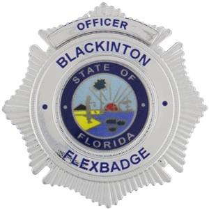 Custom Flex Metal Look Badge 3 Line