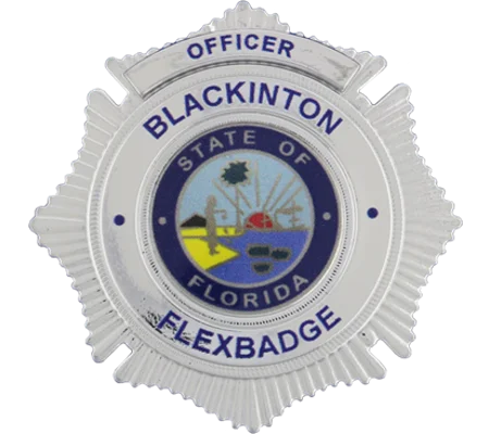 Custom Flex Metal Look Badge 3 Line