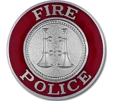 Round Disc Hat Pin Fire Police