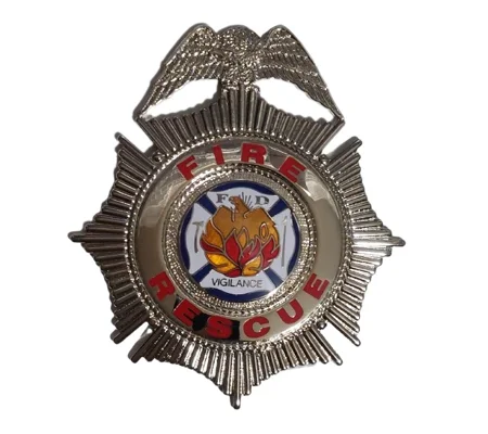 Sunburst Eagle Top Badge Fire Rescue Gold