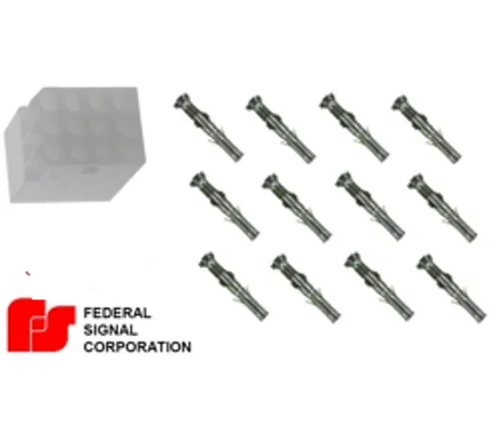 Federal Signal Siren Control Power Harness Plug PA300 12 Pin Connector