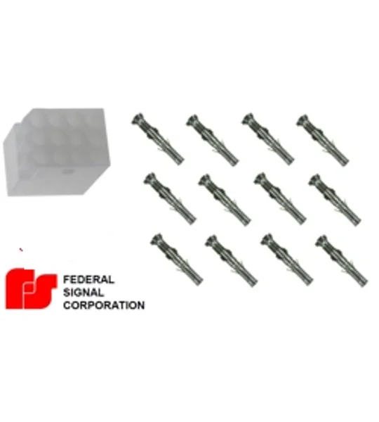 Federal Signal Siren Control Power Harness Plug PA300 12 Pin Connector