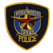 TX Texas State Fort Worth Police Department Shoulder Patch Gold
