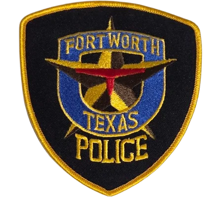 TX Texas State Fort Worth Police Department Shoulder Patch Gold
