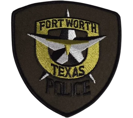 TX Texas State Fort Worth Police Department Shoulder Patch Olive Drab