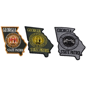 GA Georgia State Patrol Shoulder Patch Set of 3 Collection