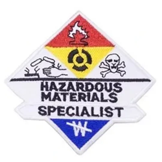 3.25" Embroidered Haz Mat Hazardous Materials Specialist Patch