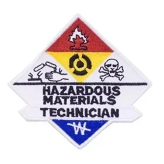 3.25" Embroidered Haz Mat Hazardous Materials Technician Patch