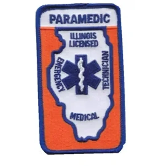 IL Illinois Licensed EMS Paramedic Shoulder Patch
