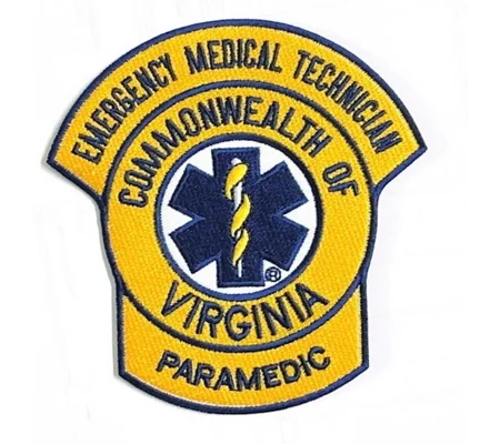 Virginia VA Emergency Medical Technician Paramedic Shoulder Patch 1P