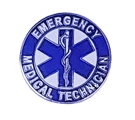 Emergency Medical Technician Collar Pin Round