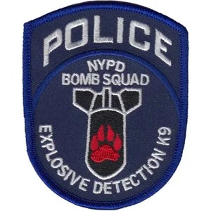 NYPD City of New York Police Bomb Squad K9 Patch