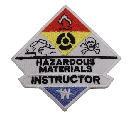 3.25" Embroidered Haz Mat Hazardous Materials Instructor Patch