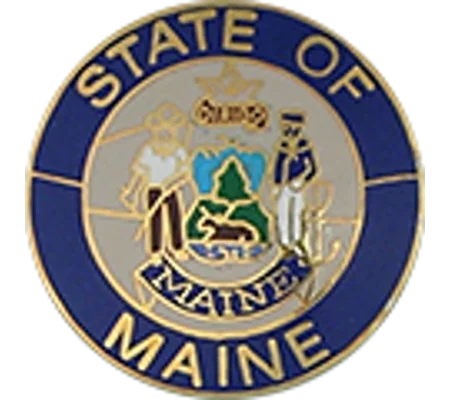 Collar Insignia Tac Pin State Seal ME Maine