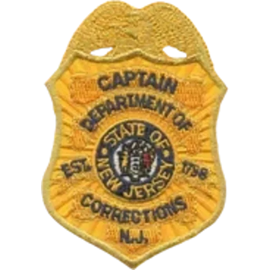 NJ New Jersey State Department of Corrections Patch Captain