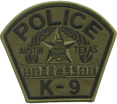 TX Texas State Austin Police Shoulder Patch Olive Drab K9