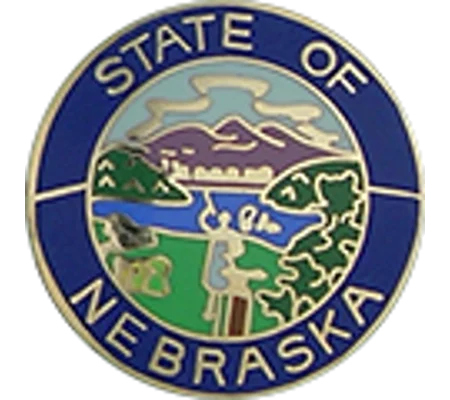 Collar Insignia Tac Pin State Seal NE Nebraska