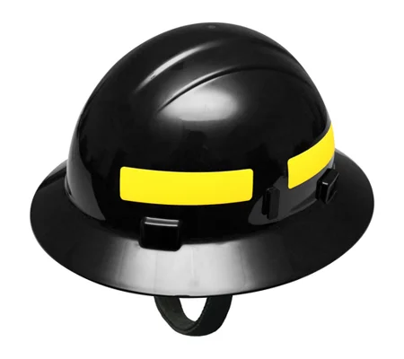 Full Brim Wildland Forestry Helmet with Ratchet Black