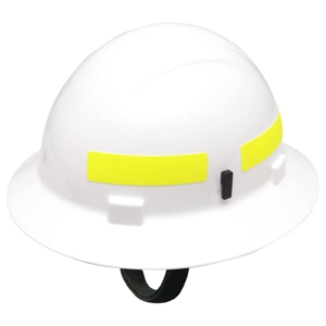 Full Brim Wildland Forestry Helmet with Ratchet White