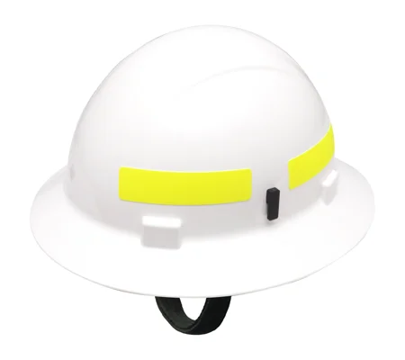 Full Brim Wildland Forestry Helmet with Ratchet White