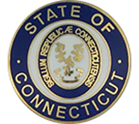 Collar Insignia Tac Pin State Seal CT Connecticut