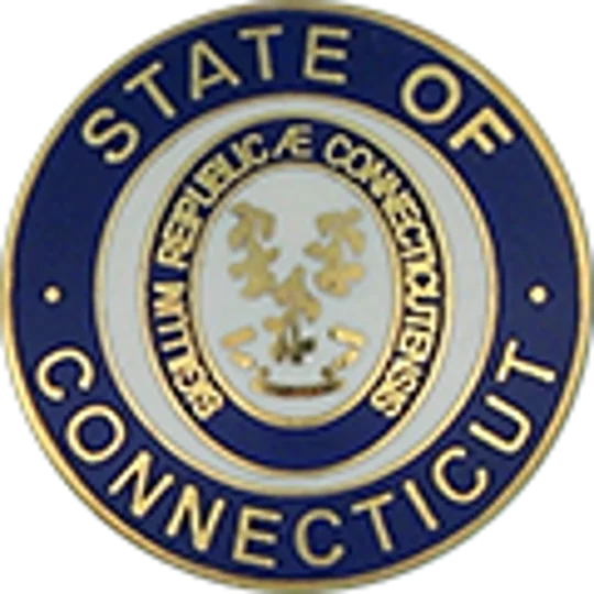 Collar Insignia Tac Pin State Seal CT Connecticut